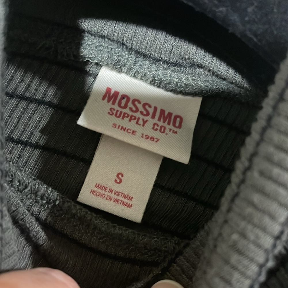 MOSSIMO LONG LIGHTWEIGHT CHARCOAL GRAY & BLACK STRIPED TURTLENECK KNIT TOP SMALL - Picture 8 of 9